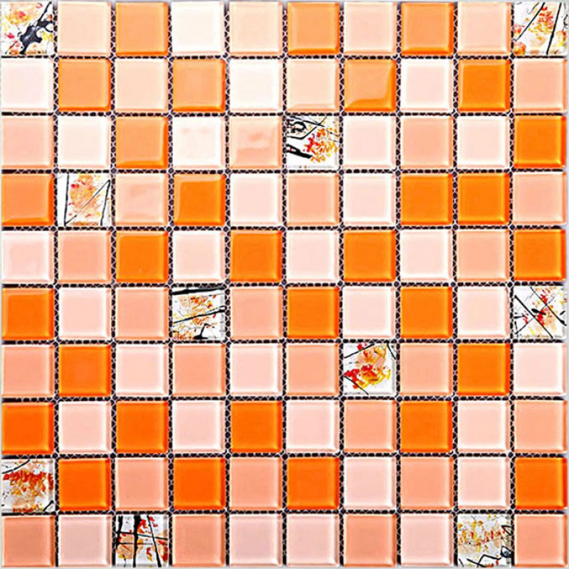 Kitchen Backsplash Orange glass mosaic tile sheets crystal backsplash kitchen wall tile Kitchen Backsplash Orange glass mosaic tile sheets crystal backsplash kitchen wall tile