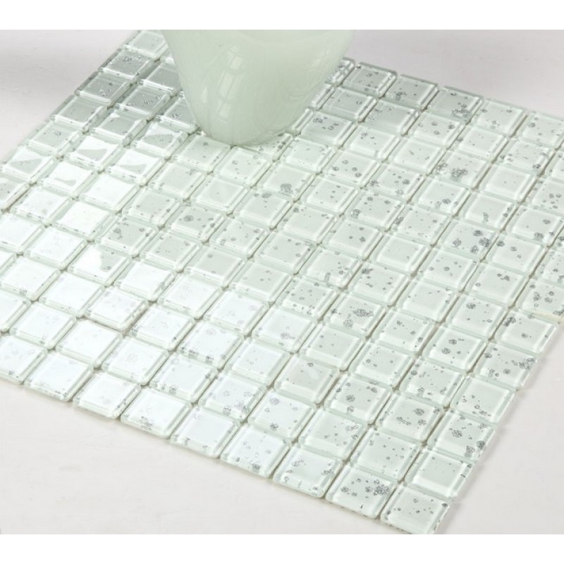 Glass Mosaic Tile Sheets White Mosaic Glass Tile Backsplash Crystal Glass Mosaic Tile sheets white Mosaic Glass Tile Backsplash Kitchen glossy Bathroom Wall Tiles snowflake patterns B302 - Glass Mosaic Tile Sheets White Mosaic Glass Tile Backsplash