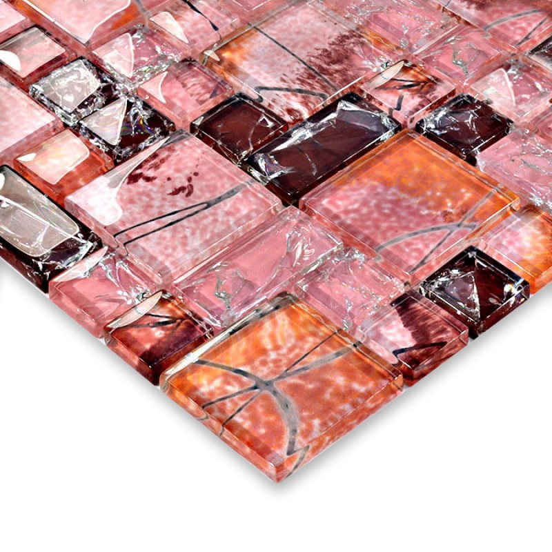 Kitchen Tiles Pink glass tile glossy glass mosaic tiles pink ice crack crystal Kitchen Tiles Pink glass tile glossy glass mosaic tiles pink ice crack crystal