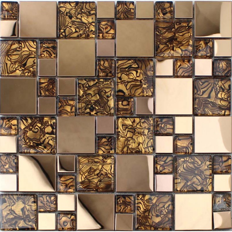 Gold stainless steel backsplash for kitchen and bathroom metal and ...