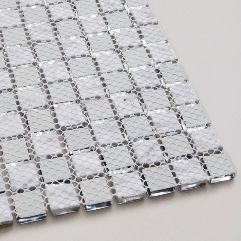 Crystal Glass Mosaic Tile Backsplash Gold & Black Blend Random Plating