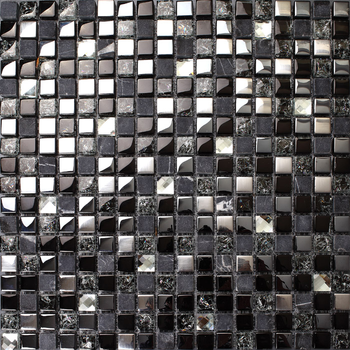 Metallic effect kitchen wall tiles. hellion silver metallic effect ... Diseño Backsplash Silver