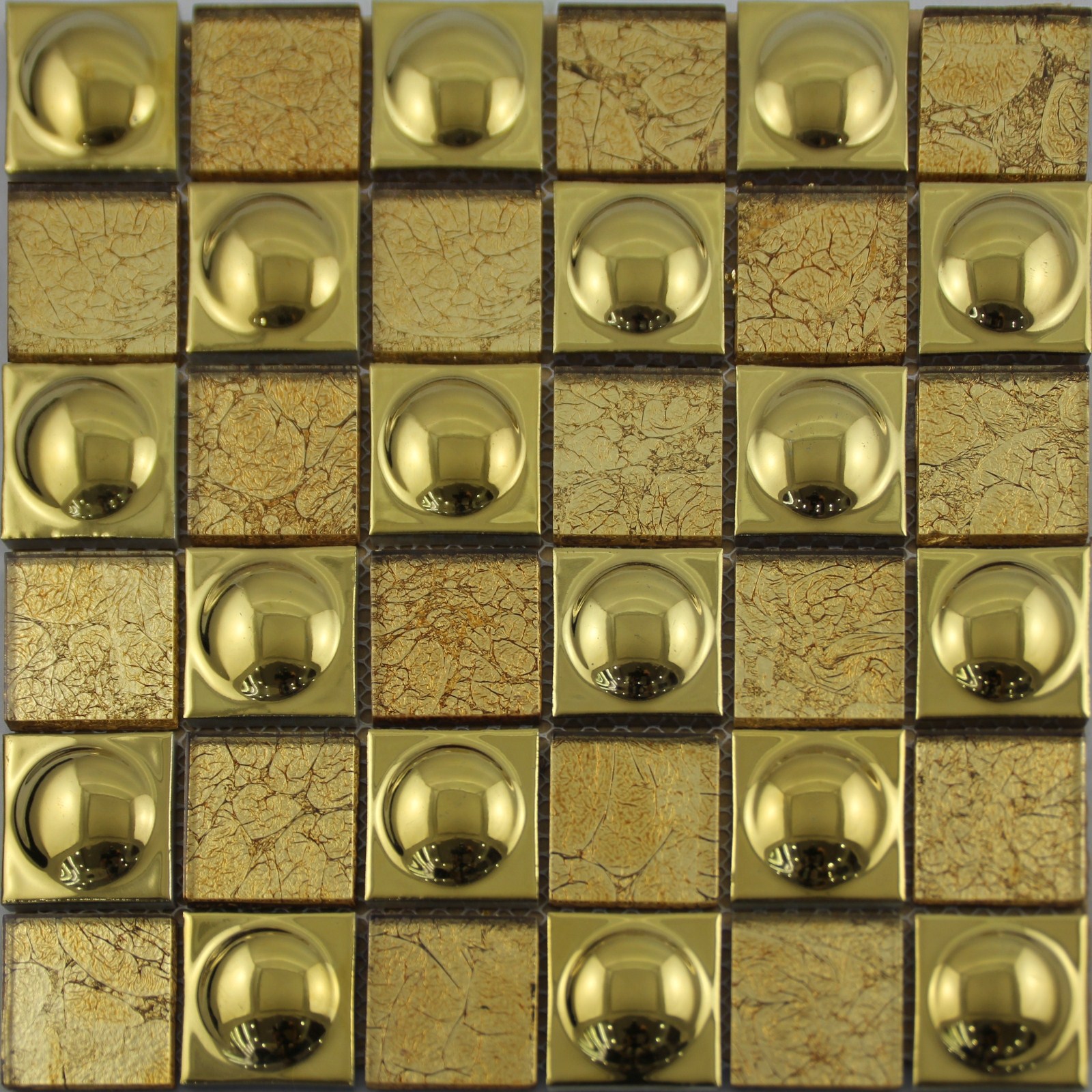 Ceramic Mosaic Sheet Gold Porcelain Tile Kitchen Backsplash Tiles Bathroom Mirrored Wall Pjgj684