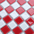 Carreaux de mosaïque en verre brillant, carreaux décoratifs pour crédence de cuisine et mur de salle de bain modernes