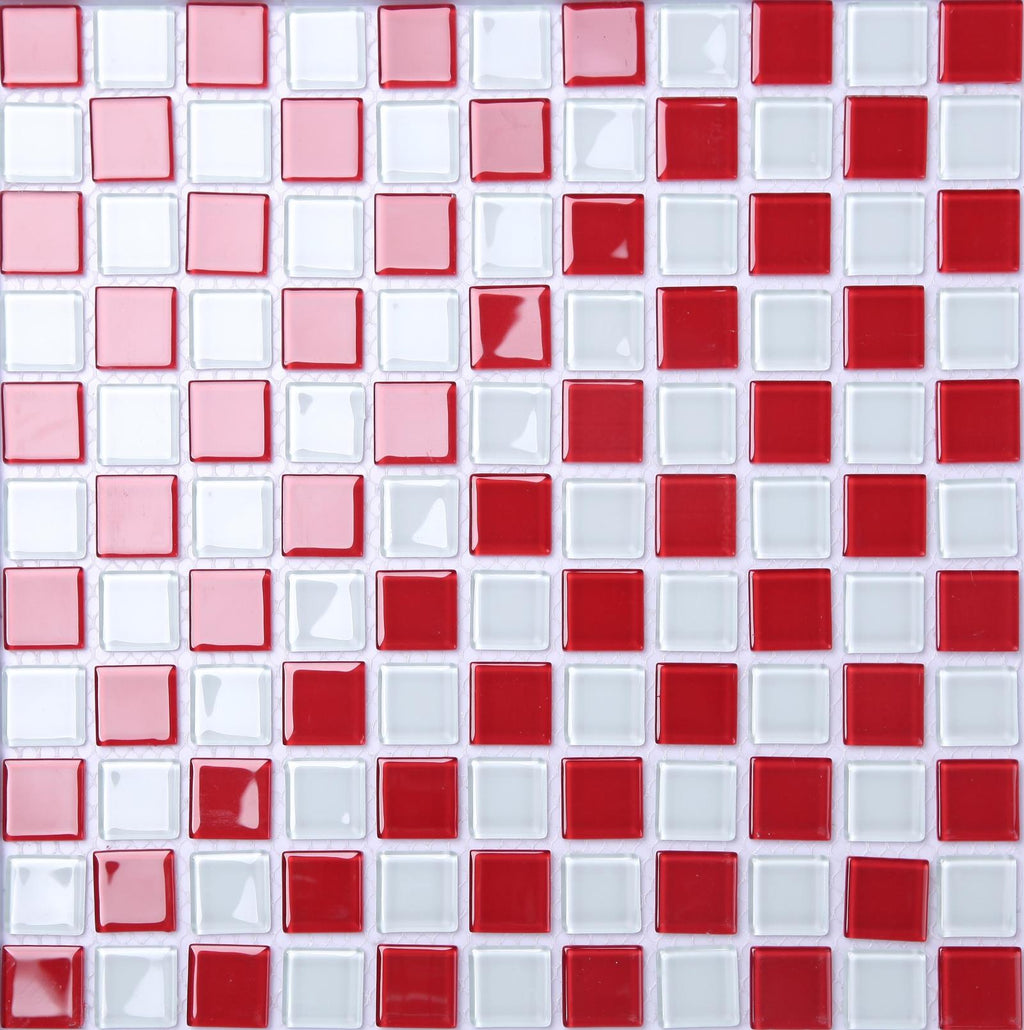 Carreaux de mosaïque en verre brillant, carreaux décoratifs pour crédence de cuisine et mur de salle de bain modernes