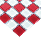Carreaux de mosaïque en verre brillant, carreaux décoratifs pour crédence de cuisine et mur de salle de bain modernes