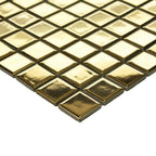 Metallic Gold Ceramic Mosaic Tile Glossy Square Luxury Wall & Backsplash Tile
