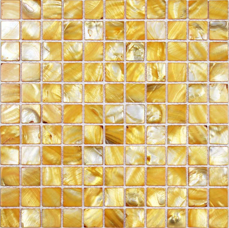 Natural Mother of Pearl Square Wall & Backsplash Tile Stained Seashell Mosaic Sheet