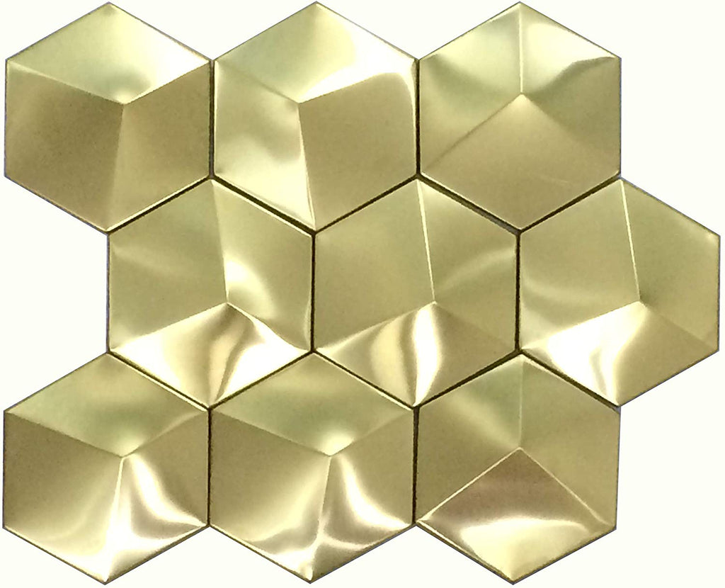 Stainless Steel Metal Mosaic Tile Modern 3D Pyramid Design for Wall & Backsplash