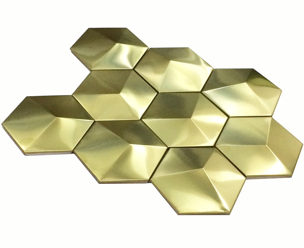 Stainless Steel Metal Mosaic Tile Modern 3D Pyramid Design for Wall & Backsplash