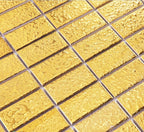 Luxury Textured Gold Ceramic Mosaic Tile Metallic Brick Pattern Floor and Wall Tile