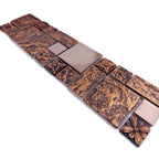 Antique Bronze Ceramic Metal Decorative Mosaic Tile Textuted Wall Kitchen Backsplash