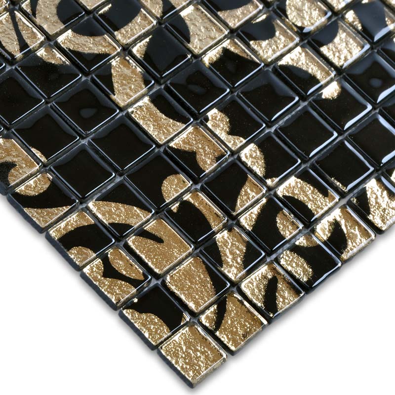 Glass Mosaic Tile Arabesque Pattern Decorative Wall Decor Backsplash Accent Tiles