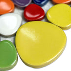 Multicolor Ceramic Pebble Mosaic Tile Polished River Stone-Look for Wall & Backsplash