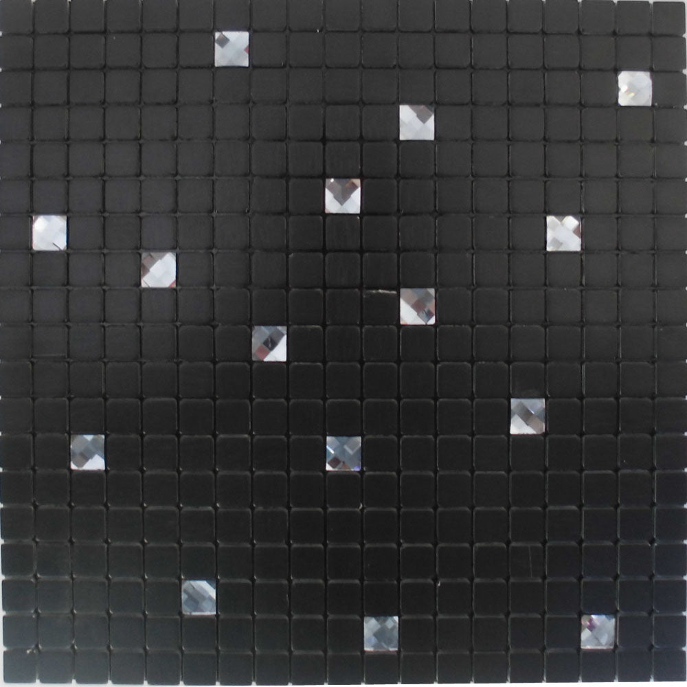 Black Peel and Stick Tile Modern Vinyl Easy Self-Adhesive Mosaic Decor Wall Backsplash