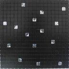 Black Peel and Stick Tile Modern Vinyl Easy Self-Adhesive Mosaic Decor Wall Backsplash