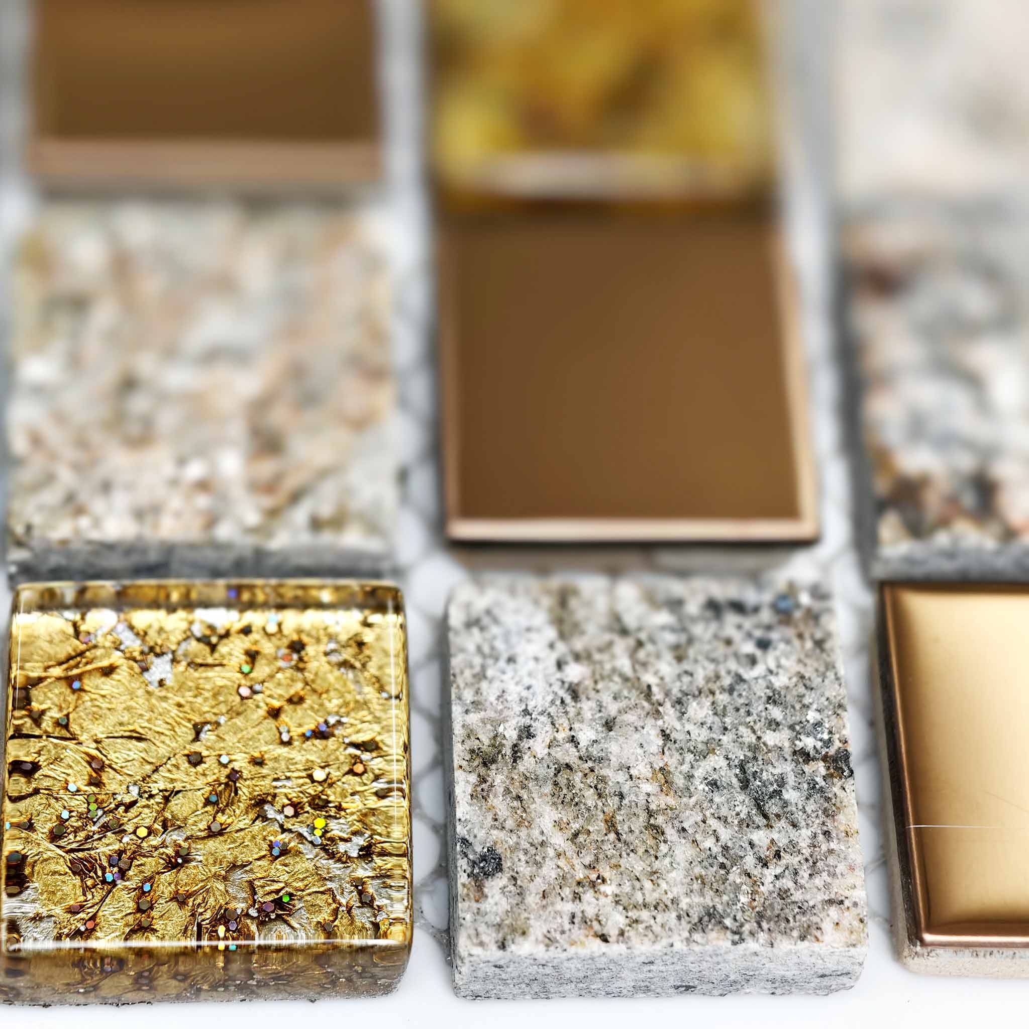 Glass Metal Mix Stone Mosaic Tile Rose Gold, Gray for Backsplash and Wall Decor