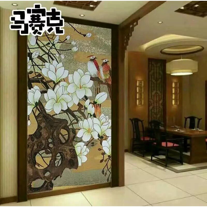 Flower Tile Gl Mosaic Wall Murals Tiles Backsplash Plated Gl Mosaic Tile Wall Murals