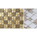gold crystal glass mosaic tile hand painted gold plated tile wall backsplashes decorative kitchen wall tiles decorative SBLT117