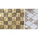 gold crystal glass mosaic tile hand painted gold plated tile wall backsplashes decorative kitchen wall tiles decorative SBLT117
