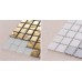 Golden Glass Mosaic Tiles Pattern for Wall Decorative Tiles Cream White Crystal Glass Tile Bathroom Wall Backsplash 21308