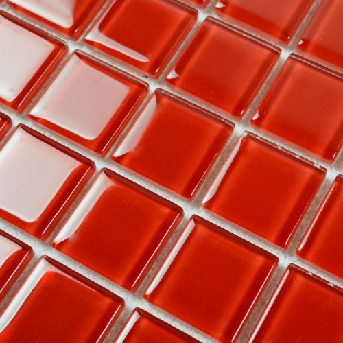 Red Glass Mosaic Tile Backsplash Crystal Glass Tiles Kitchen Wall Border Stickers Swimming Pool Tile Bathroom Floor Tiles 4028