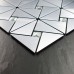 Silver alucobond tile sheets peel and stick wall tiles design bathroom metal glass diamond mosaic ACP kitchen backsplash decor MAT6127