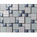 Glass mix Metal Mosaic Tile patterns Metallic Bathroom Wall Tiles Crystal Backsplash sheets Stainless Steel Glass designs 633