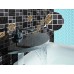 Glass mix Metal Mosaic Tile patterns Metallic Bathroom Wall Tiles black Crystal Backsplash sheets Stainless Steel designs 636