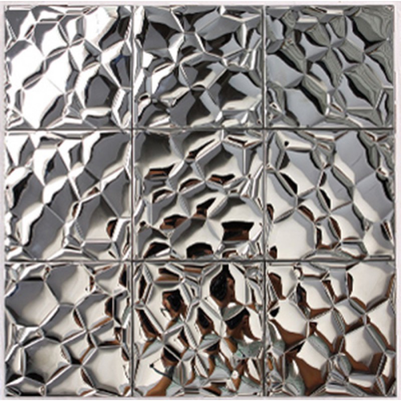 Metallic Mosaic Tile Silver Stainless, Mirror Mosaic Tile Backsplash