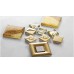 Gold Glass Metal Backsplash Tile Leaf Pattern Bathroom Wall & Floor Tiles