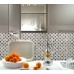 Silver glass mosaic tile backsplash ideas bathroom shower wall and floor tiles