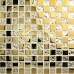 Crystal Glass Mosaic Tile Sheets Gold Bathroom Wall Stickers Kitchen Backsplash Mosaics Floor Tile Swimming Pool Tiles 8131