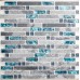 Blue glass stone mosaic wall tiles gray marble tile kitchen backsplash bathroom tile