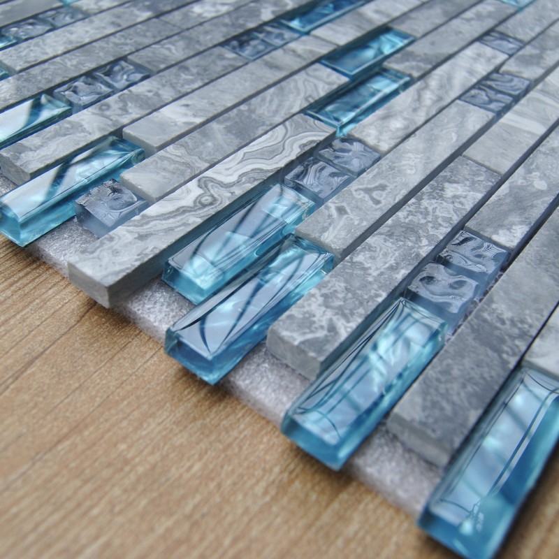 Sea Blue Gl Tile Kitchen Backsplash Marble Bathroom Sea Blue Gl Tile Kitchen Backsplash Marble Bathroom Interlocking Wall Linear Shower Bathtub Fireplace Mosaic Tiles