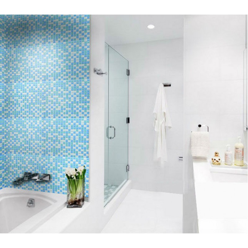 Gl Tile Sheets For Shower Wall Stickers Blue And White Blend Crystal Gl Tile Sheets For Shower Wall Stickers Blue And White Blend Mosaic Tiles B049 Bathroom Interior