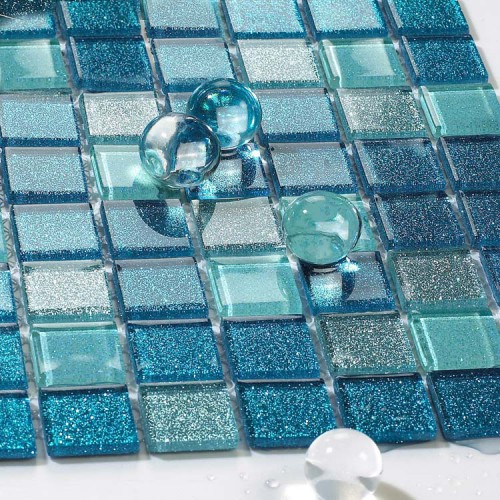 Sea Glass Tile Backsplash Ideas, Glass Tile Backsplash Ideas Bathroom