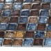 Glossy glass tile backsplash bathroom mosaic sheets brown and blue crystal glass wall tiles