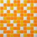 Glass Mosaic Tiles White and Orange Mixed Crystal Glass Tile Kitchen Backsplash Wall Tile Stickers Bathroom Flooring Mosaics B41