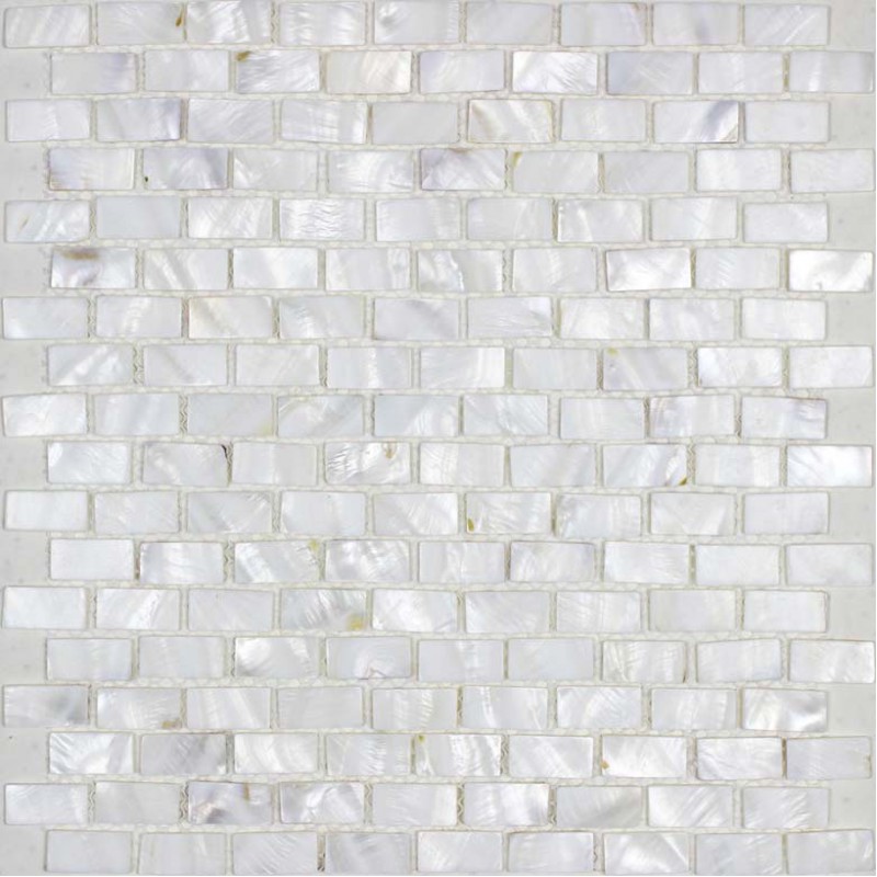 Mother of Pearl Tile Backsplash White Freshwater Shell Mosaic Subway Wall Decor Natural Seashell 