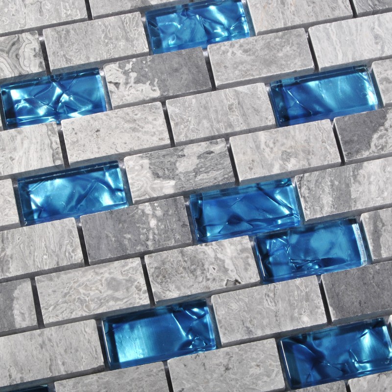 blue glass tile kitchen backsplash subway marble bathroom wall shower