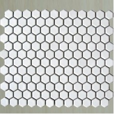 small hexagon porcelain tile white shiny porcelain tile NON-SLIP tile washroom wall tiles shower tile kitchen wall backsplashes tile XMGT202