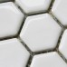 small hexagon porcelain tile white shiny porcelain tile NON-SLIP tile washroom wall tiles shower tile kitchen wall backsplashes tile XMGT202