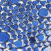 Blue porcelain pebble tiles heart-shaped glazed wall tile mosaic kitchen backsplashes swimming pool tile flooring PPT618A