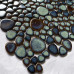 Green porcelain pebble tile heart-shaped mosaic glazed wall tiles kitchen backsplash swimming pool tile flooring PPT619A