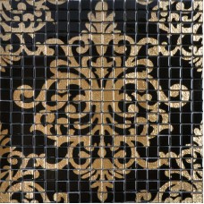 Glass mosaic tile murals black and gold crystal backsplash TMF007 plated mosaic puzzle wall tiles bathrooms with mosaic tile designs