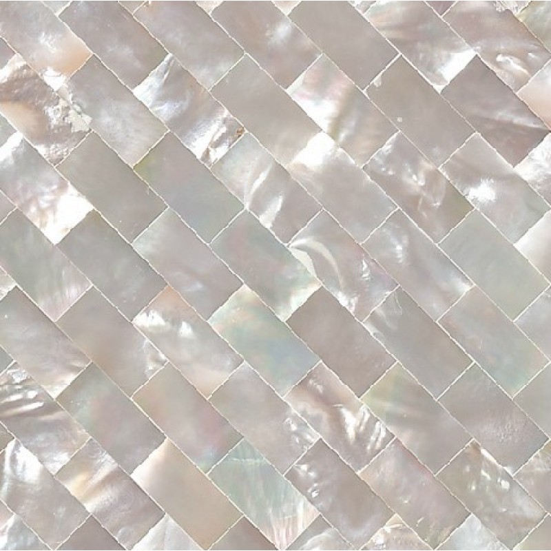 Seashell Tile Subway Cheap Backsplash Tiles for Kitchen and Bathroom Iridescent Wall Shell Mosaic