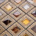 Crystal glass tiles for kitchen and bathroom brown mosaic glass block vintage TV background backsplash wall tile brick KLGT008