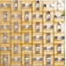 Stainless steel & glass blend metal tile sheets diamond glass mosaic tile gold kitchen backsplash metallic mosaic tiles bathroom MGG108