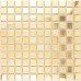 Gold porcelain tile square 1" glaze ceramic mosaic plating craftsman kitchen backsplash mirror wall tiles GPT062